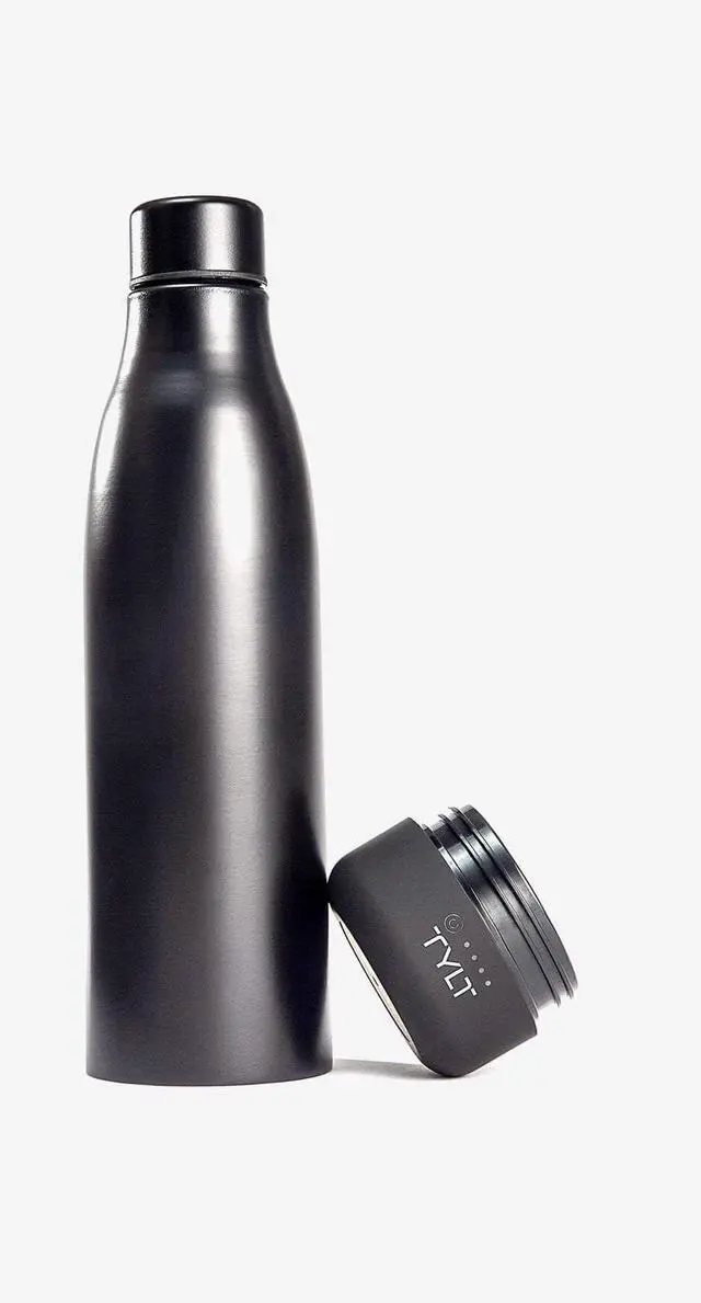 Alt view image 11 of 13 - Tylt All-in-One Water Bottle And Portable Power Bank Connect And Charge +Drink And Recharge Black