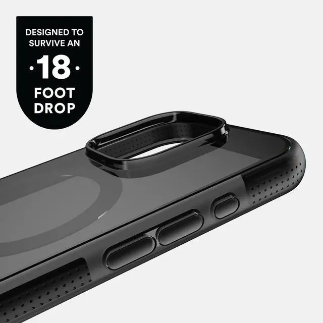 Alt view image 2 of 7 - BodyGuardz Ace Pro Compatible with iPhone 16 Pro Case - Shockproof Cover with 18FT Drop Tested - Compatible with MagSafe - Wireless Charging - Responsive Buttons - Orange/Ombre (Smoke/Black)