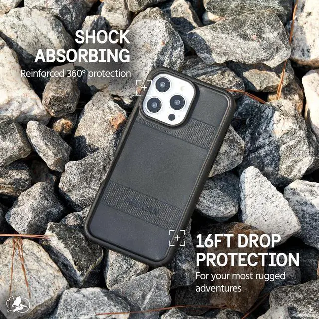 Alt view image 3 of 7 - Pelican Protector iPhone 16 Pro Max Case [Compatible with MagSafe] Rugged Magnetic Phone Case with 16ft Military-Grade Drop Protection - Heavy Duty Phone Cover for iPhone 16 Pro Max - Black