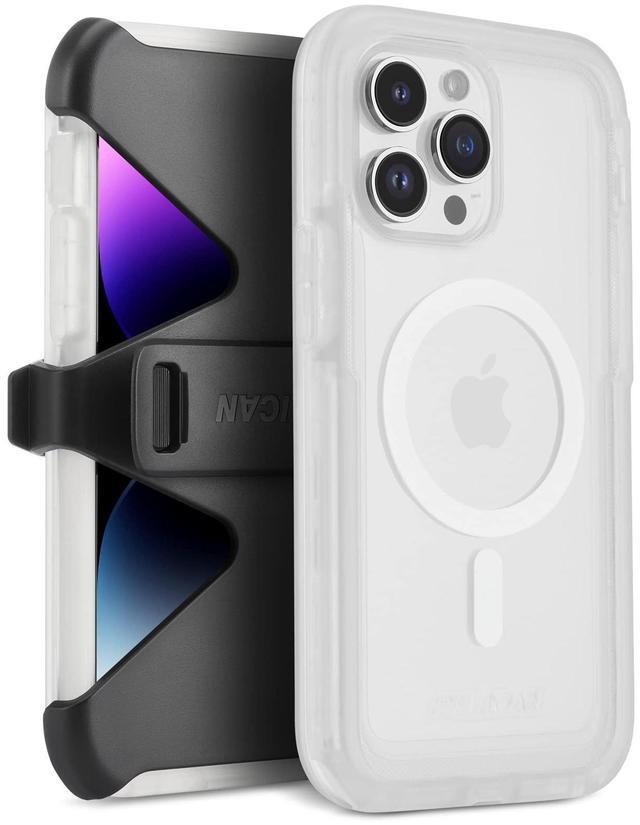 Main image of Pelican Voyager Series - iPhone 14 Pro Max Case 6.7" [Compatible with MagSafe] [Anti-Yellow] Magnetic Charging Phone Case With Belt Clip Holster Kickstand [18ft Military Grade Drop Protection] - Clear