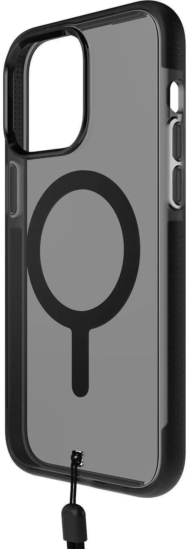 Alt view image 6 of 12 - BodyGuardz Ace Pro for iPhone 15 Pro Max Case,Heavy Duty Shockproof Cover with 18FT Military Grade Drop Tested, Compatible with MagSafe, Wireless Charging, Responsive Buttons - Smoke/Black