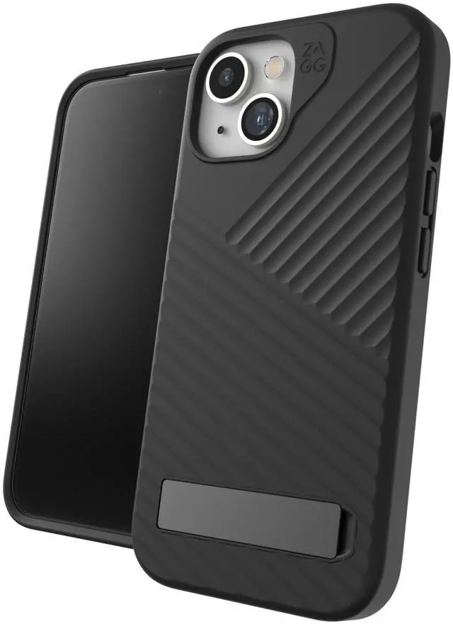 Alt view image 2 of 6 - ZAGG Denali Snap w/ Kickstand Case for Apple iPhone 15 - Black