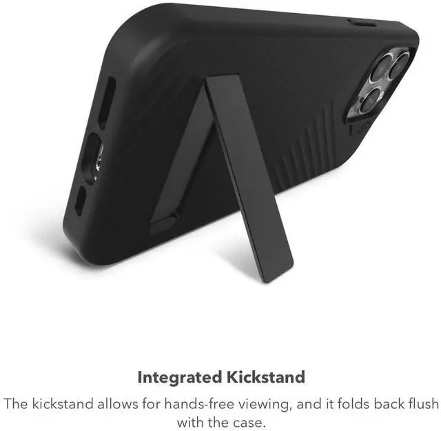 Alt view image 4 of 6 - ZAGG Denali Snap w/ Kickstand Case for Apple iPhone 15 - Black