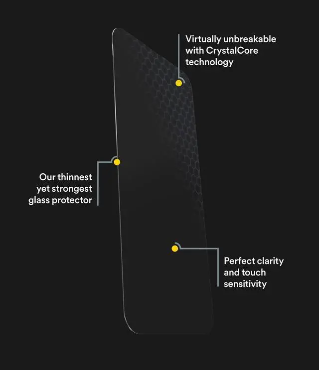 Alt view image 6 of 7 - BodyGuardz Apex Tempered Glass Screen Protector - iPhone 15/15 Pro
