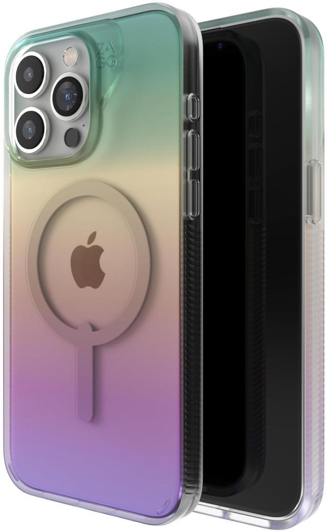 Main image of ZAGG Milan Snap iPhone 15 Pro Max Case - MagSafe Case with 4m Drop Protection, Graphene, Anti-Yellowing & Scratch-Resistant, Wireless Charging, Iridescent