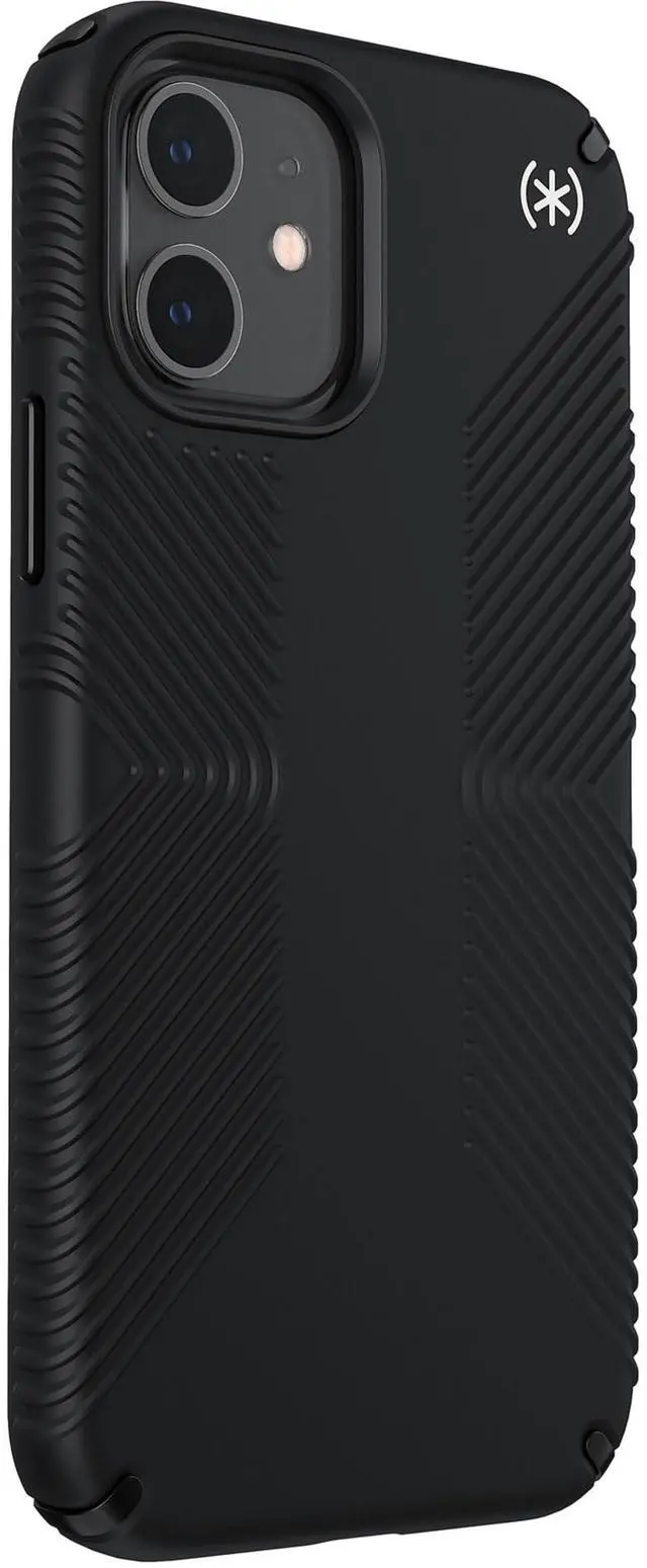 Alt view image 3 of 6 - Speck iPhone 12 Case - Drop Protection Fits iPhone 12 Pro & iPhone 12 Phones - Scratch Resistant, Slim Design with Added Grip & Soft Touch Coating - Black, White Presido2