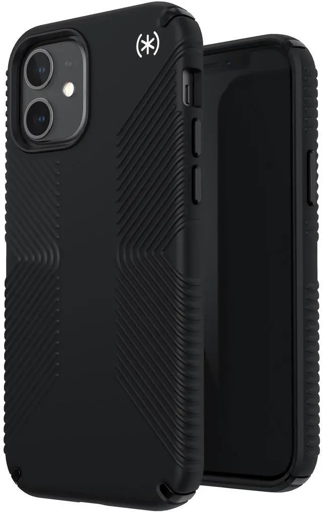 Alt view image 4 of 6 - Speck iPhone 12 Case - Drop Protection Fits iPhone 12 Pro & iPhone 12 Phones - Scratch Resistant, Slim Design with Added Grip & Soft Touch Coating - Black, White Presido2
