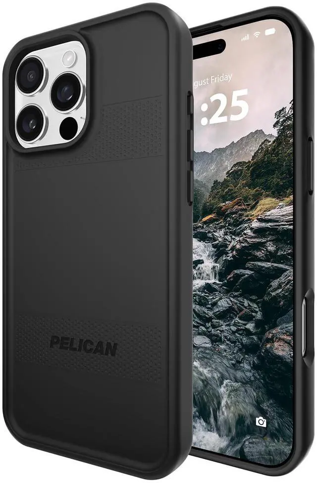 Main image of Pelican Protector iPhone 16 Pro Max Case [Compatible with MagSafe] Rugged Magnetic Phone Case with 16ft Military-Grade Drop Protection - Heavy Duty Phone Cover for iPhone 16 Pro Max - Black