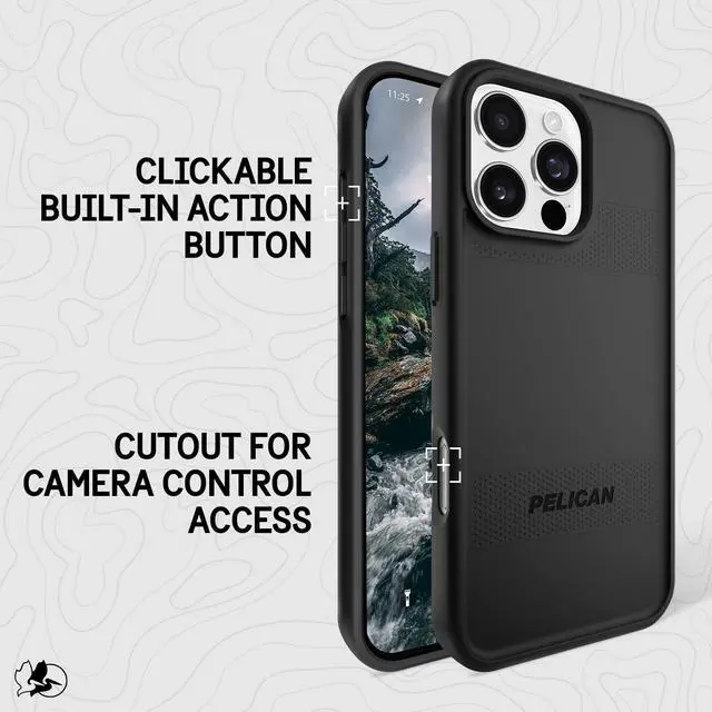 Alt view image 4 of 7 - Pelican Protector iPhone 16 Pro Max Case [Compatible with MagSafe] Rugged Magnetic Phone Case with 16ft Military-Grade Drop Protection - Heavy Duty Phone Cover for iPhone 16 Pro Max - Black
