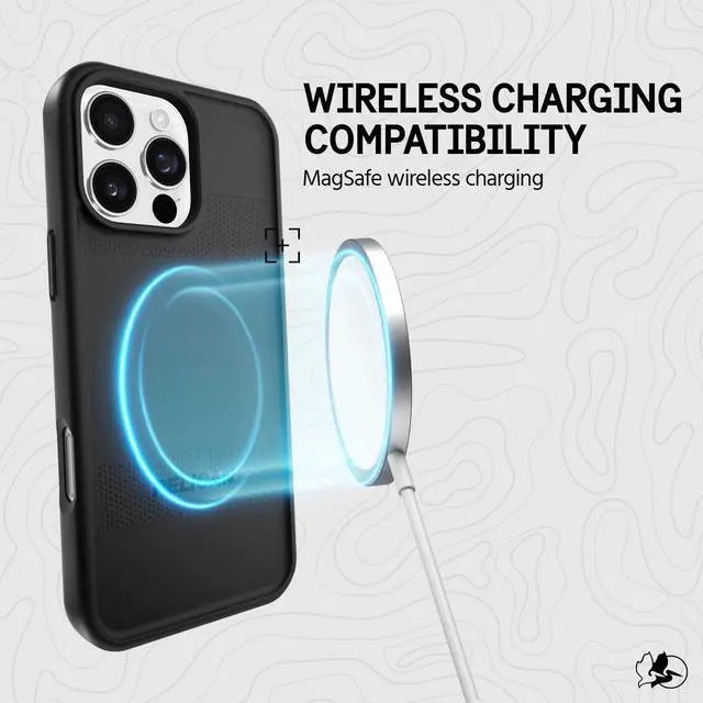 Alt view image 7 of 7 - Pelican Protector iPhone 16 Pro Max Case [Compatible with MagSafe] Rugged Magnetic Phone Case with 16ft Military-Grade Drop Protection - Heavy Duty Phone Cover for iPhone 16 Pro Max - Black