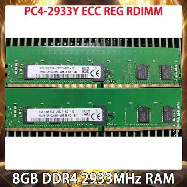 Alt view image 2 of 4 - 1 Pcs 8GB RAM 8G DDR4 2933MHz ECC REG RDIMM PC4-2933Y For SK Hynix Server Memory