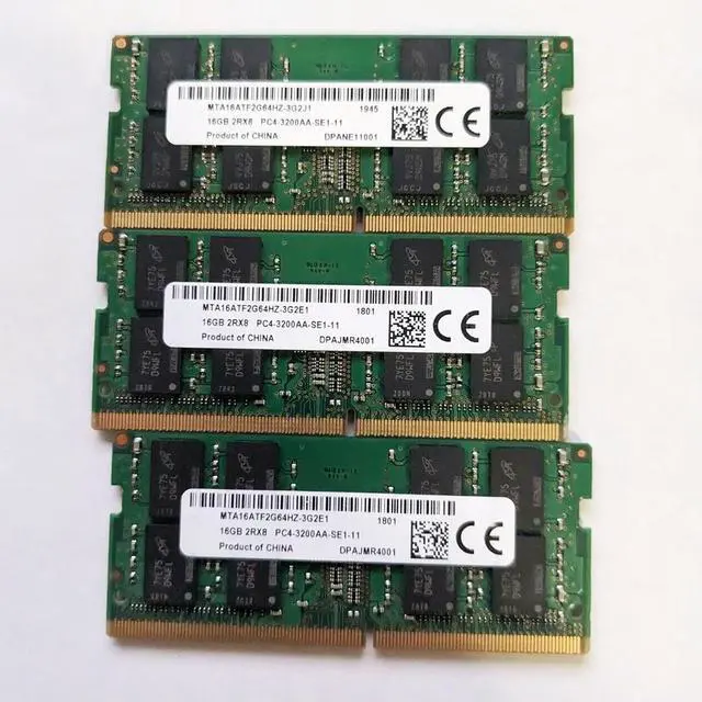 Alt view image 2 of 4 - 1PCS RAM 16G 16GB 2RX8 DDR4 3200 Notebook For MT Memory MTA16ATF2G64HZ-3G2J1