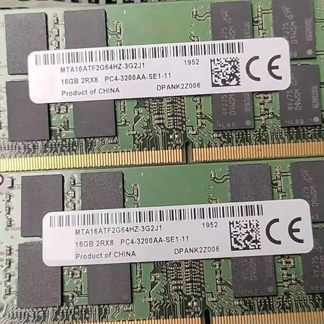 Main image of 1PCS RAM 16G 16GB 2RX8 DDR4 3200 Notebook For MT Memory MTA16ATF2G64HZ-3G2J1