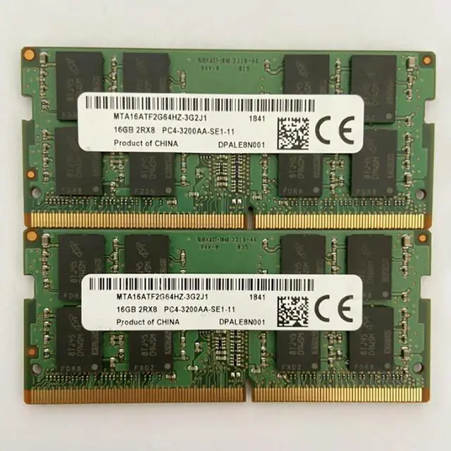 Alt view image 3 of 4 - 1PCS RAM 16G 16GB 2RX8 DDR4 3200 Notebook For MT Memory MTA16ATF2G64HZ-3G2J1