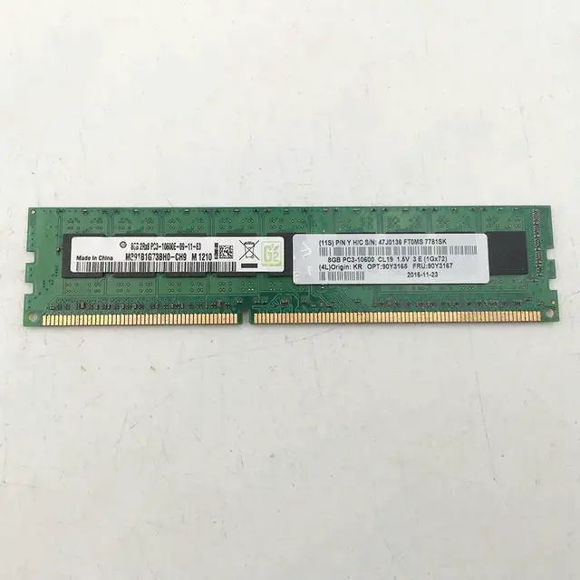 Alt view image 4 of 4 - 90Y3165 90Y3167 RAM 8GB 2RX8 PC3-10600E DDR3 1333 ECC PC Server Memory
