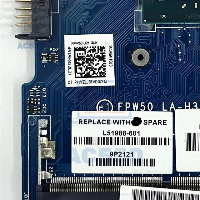 Alt view image 4 of 4 - Laptop motherboardL51988-601 LA-H325P For 15-DW with SR3RZ Pentium N5000 Fully tested, works ly