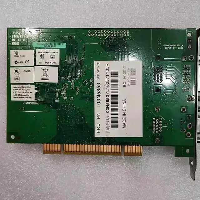 Alt view image 2 of 3 - ForMATROX COPYRIGHT 2000 PCI Display Card F7003-0301 G45MDVP32DOE3DF