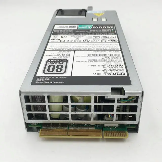 Alt view image 2 of 3 - For R630 R730XD R740 FX2S1600W Server Power Supply D1600E-S1 F1600E-S0 T4GCW D5W1ND1600E-S0