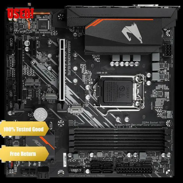 Alt view image 2 of 4 - GA B460MELITEMicro-ATX B460 DDR4 M.2 128G Support 10 gen LGA 1200 CPUMotherboard