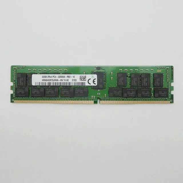 Alt view image 3 of 3 - 1PCSRAM 32GB 32G 2RX4 DDR4 PC4-3200AA ECC REG For SK Hynix Memory HMA84GR7DJR4N-XN
