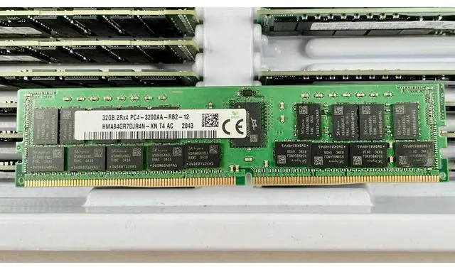 Alt view image 2 of 3 - 1PCSRAM 32GB 32G 2RX4 DDR4 PC4-3200AA ECC REG For SK Hynix Memory HMA84GR7DJR4N-XN