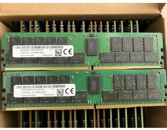 Alt view image 4 of 4 - 1 Pcs For MT RAM 32G 32GB 2RX4 2666 PC4-2666V MTA36ASF4G72PZ-2G6D1QG DDR4 Memory