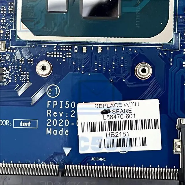 Alt view image 4 of 4 - Laptop Motherboard L86470-601 LA-H329P For 15-DW 15-DU WITH SRGKF i3-1005G1 CPU text OK