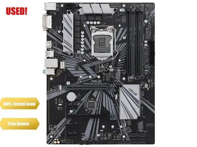 Alt view image 2 of 4 - LGA 1151 PRIME Z370-P II Motherboard Support 8th 9th-Gen Core i7 i5 i3 CPU PCI-E 3.0 DDR4 64GB Desktop Z370