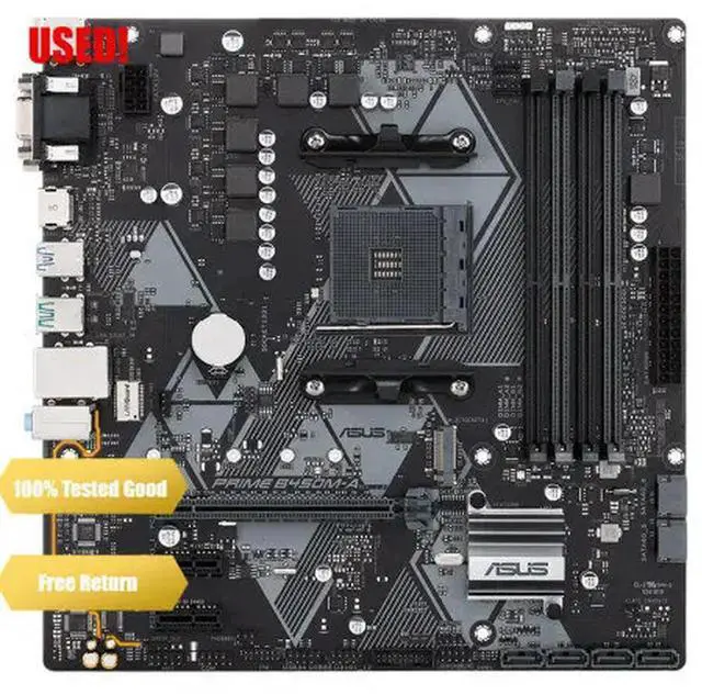 Main image of PRIME B450M-A motherboard AM4 supports RYZEN CPU