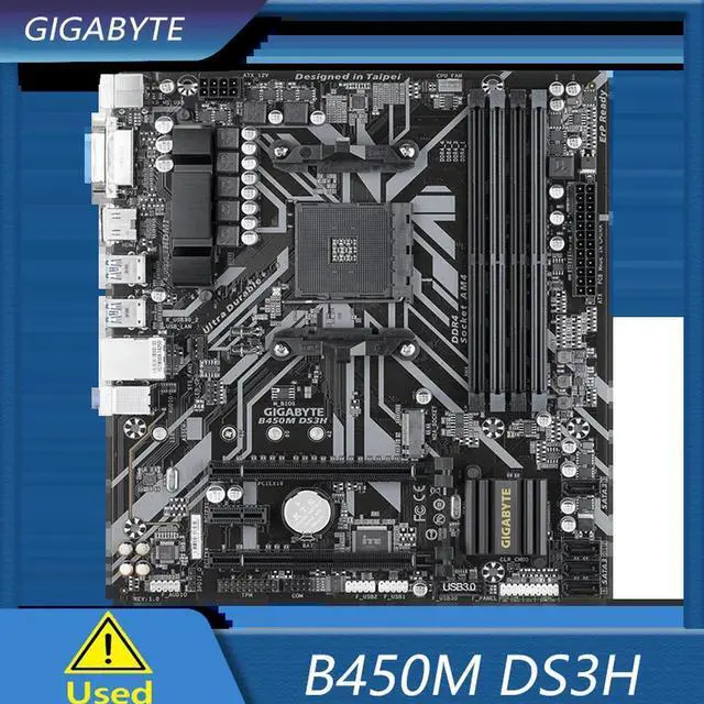 Main image of GA-B450M DS3H AM4 Ryzen 3/5/7/9 1th.2th.3th.Athlon USB3.1 M.2 B450 DS3H Micro-ATX Desktop Motherboard