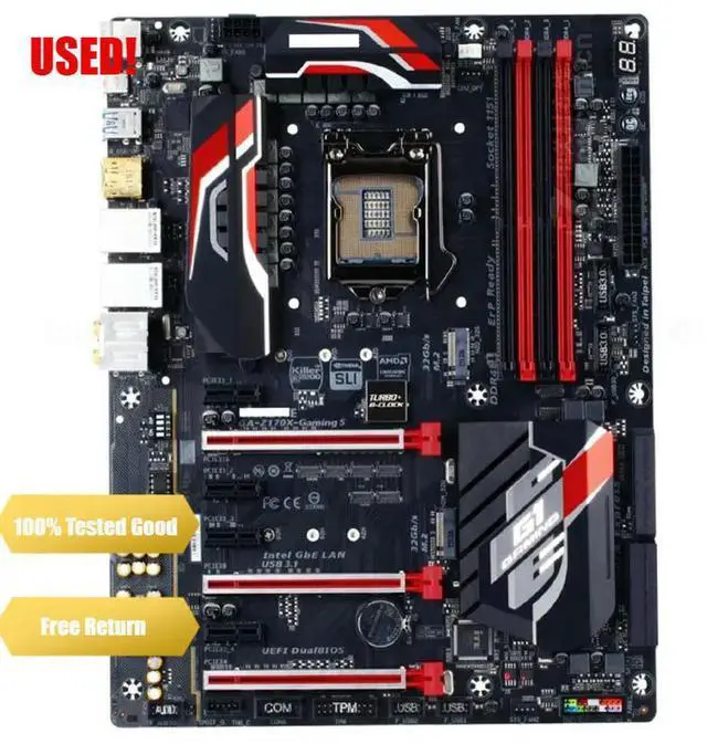 Main image of G1 Gaming GA-Z170X-Gaming 5LGA 1151 Z170 HDMI SATA 6Gb/s USB 3.1 ATX Motherboard