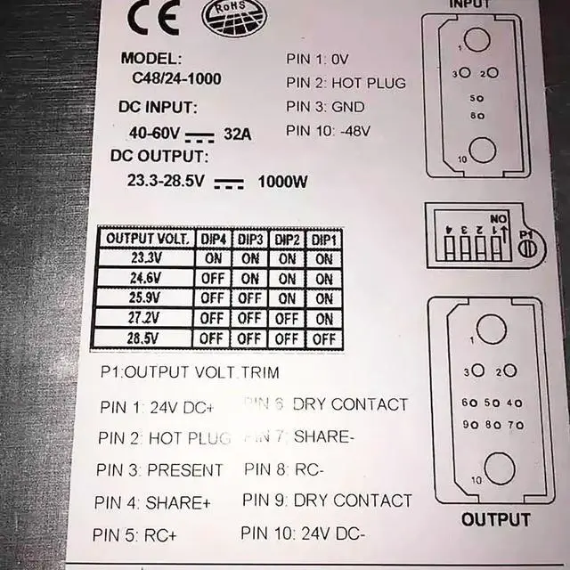 Alt view image 3 of 4 - For EMERSON Communication Power Supply C48/24-1000 1000W 48V To 24V Voltage Reduction Module