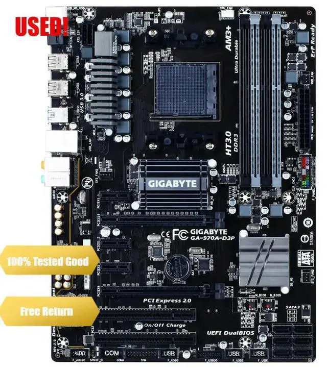 Alt view image 2 of 4 - motherboard GA 970A D3P Socket AM3/AM3+ DDR3 boards 32GB 970 Desktop Motherboard