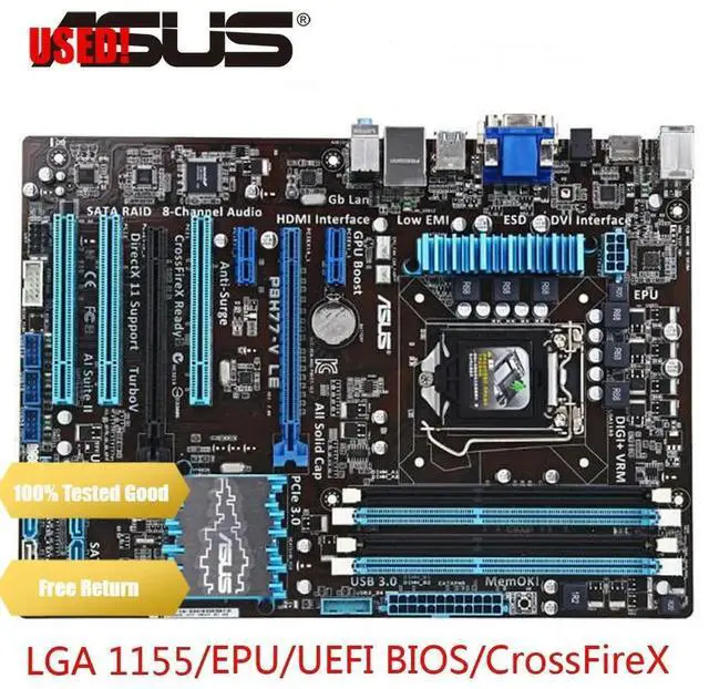Main image of P8H77-V LE Desktop Motherboard H77 Socket 1155 USB3.0 DDR3 32GB ATX On Sale
