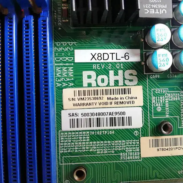 Alt view image 3 of 3 - DDR3 SATA2 PCI-E 2.0Supports Xeon Processor 5600/5500 Series For S Server Motherboard X8DTL-6