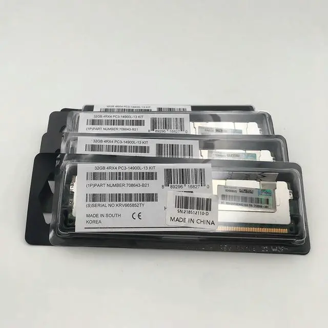 Alt view image 2 of 4 - 1 Pcs Server Memory For H-P 708643-B21 712384-081 715275-001 32GB DDR3 1866MHz PC3-14900L ECC REG LRDIMM