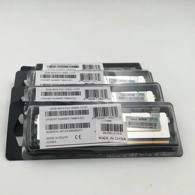 Alt view image 3 of 4 - 1 Pcs Server Memory For H-P 708643-B21 712384-081 715275-001 32GB DDR3 1866MHz PC3-14900L ECC REG LRDIMM