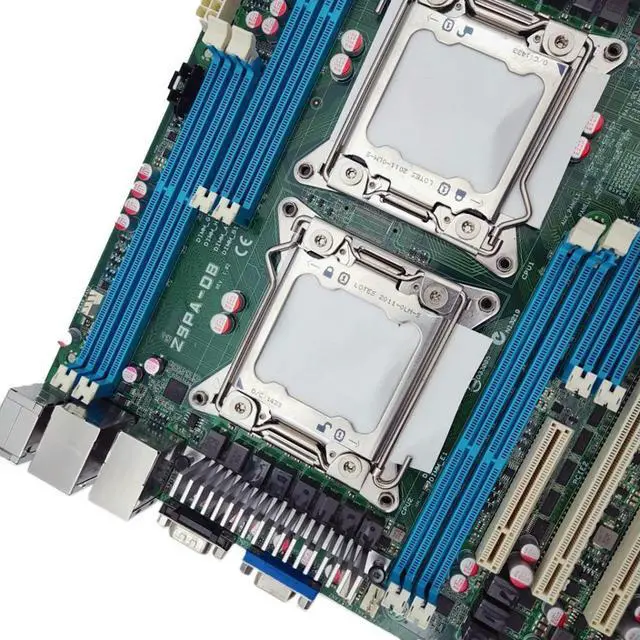 Alt view image 4 of 4 - Server Two-Way Motherboard For C602 Socket LGA 2011 DDR3 X79 X79M Z9PA-D8