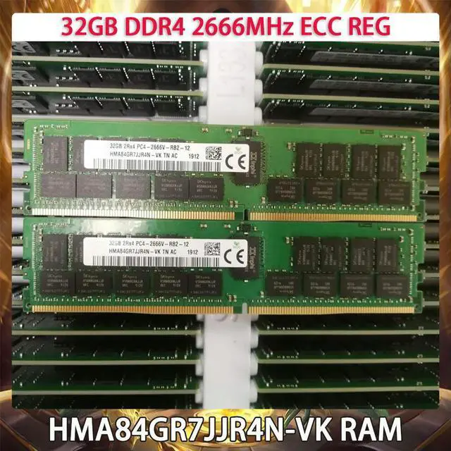 Main image of 1 Pcs For SK Hynix HMA84GR7JJR4N-VK 32GB DDR4 2666MHz ECC REG RAM 2RX4 PC4-2666V Memory 2666