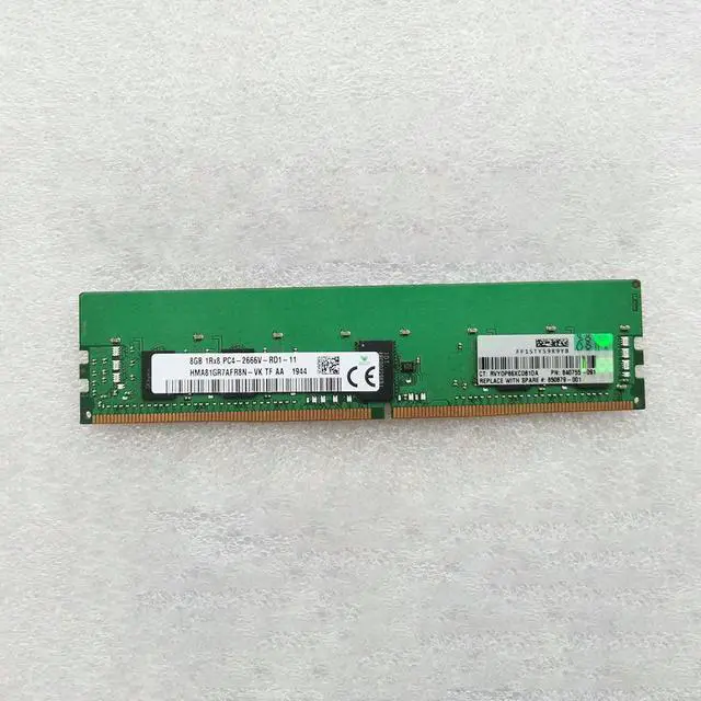 Alt view image 2 of 4 - RAM 840755-091 815097-B21 850879-001 8GB DDR4 2666MHz ECC 1RX8 PC4-2666V-R Server Memory