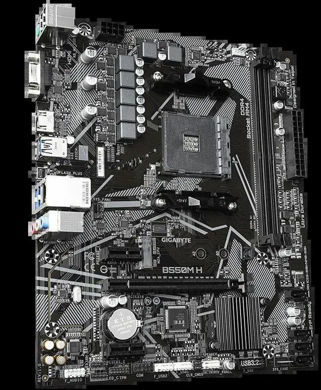 Alt view image 2 of 3 - B550M H Micro-ATX B550 DDR4 M.2 128G PCI-E 4.0 Double Channel Socket AM4 Motherboard