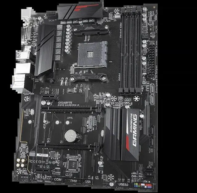 Alt view image 3 of 4 - B450 GAMING X Motherboard 64GB DVI HDMI AM4 DDR4 ATX B450 Mainboard