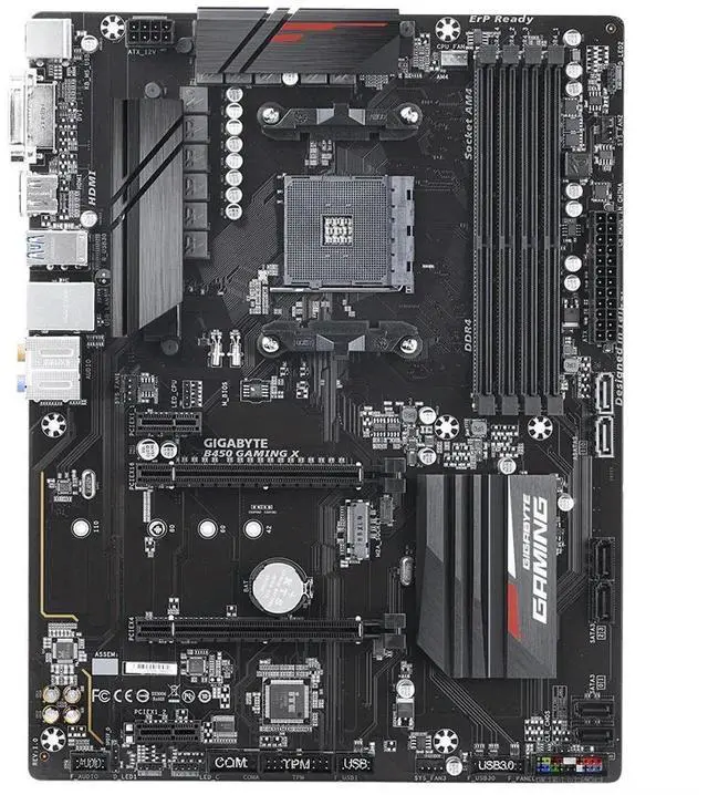 Alt view image 2 of 4 - B450 GAMING X Motherboard 64GB DVI HDMI AM4 DDR4 ATX B450 Mainboard