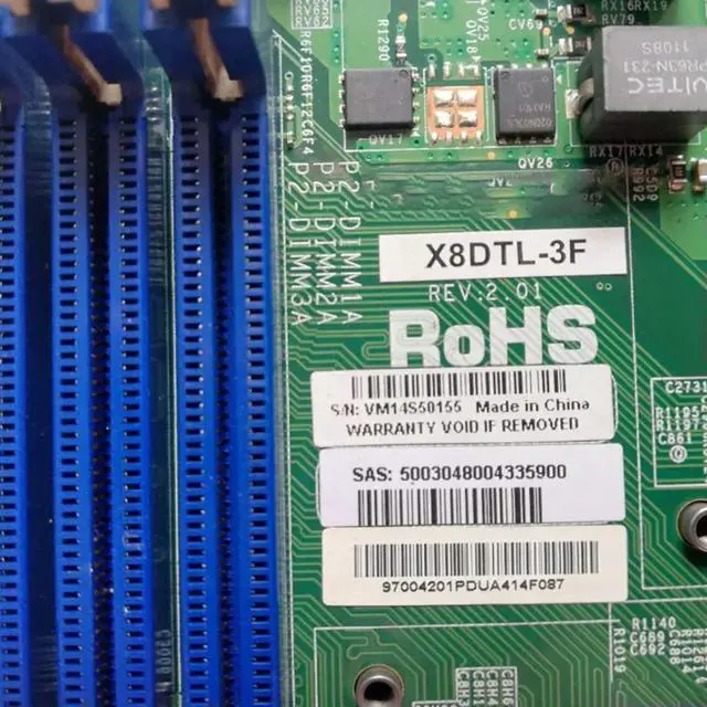 Alt view image 2 of 4 - X8DTL-3F For S Motherboard DDR3 SATA2 PCI-E 2.0 Integrated IPMI 2.0 Xeon Processor 5600/5500 Series