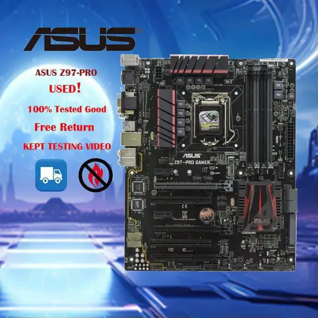 Main image of Z97-PRO GAMER Motherboard 1150 DDR3 Core i7 4790K i5 4670K Cpus Z97 PCI-E 3.0 32GB ATX M.2 SATA3 6×USB3.0