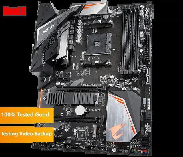 Alt view image 2 of 4 - B450ELITE Motherboard socket AM4 DDR4 B450 Desktop Mainboard M.2 NVMe PCI-E X16 3.0
