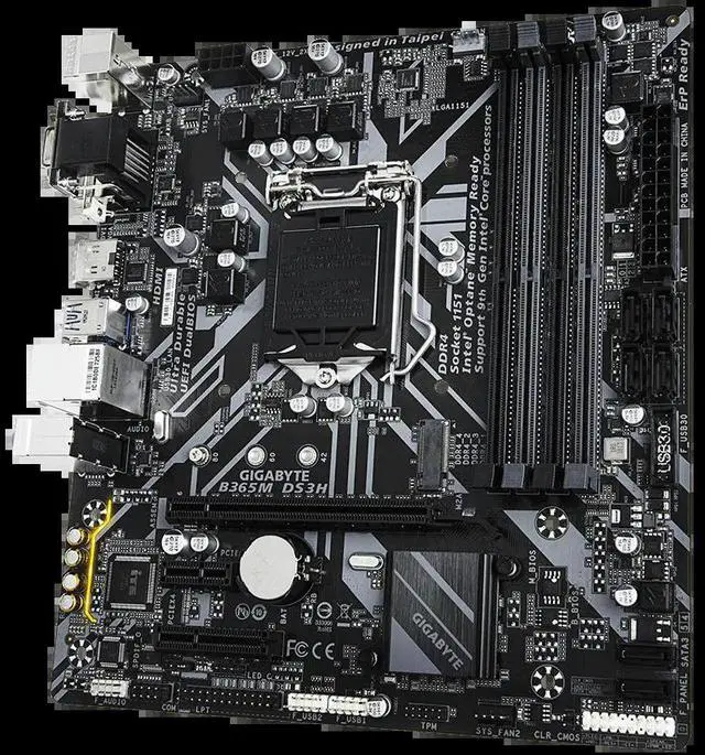 Alt view image 4 of 4 - B365M DS3H Gaming Motherboard Supports 9th and 8th Gen Core Processors with B365 Chipset LGA 1151 Socket