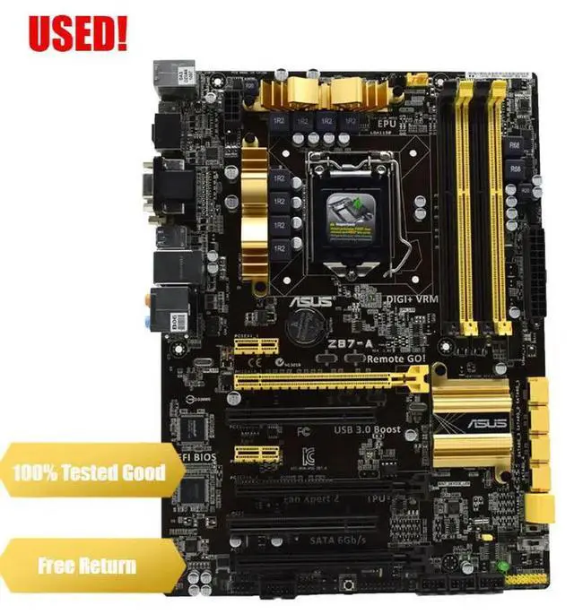 Alt view image 2 of 4 - Z87-A Desktop Motherboard Z87 Socket LGA 1150 i7 i5 i3 DDR3 32G SATA3 USB3.0 ATX