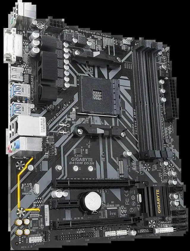 Alt view image 4 of 4 - GA-B450M DS3H For AM4 Ryzen 3/5/7/9 1th.2th.3th.Athlon USB3.1 HDMI M.2 B450 Micro-ATX motherboard