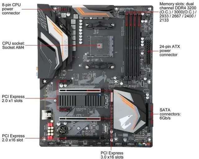 Alt view image 3 of 4 - X470ULTRA GAMING AM4 X470 SATA 6Gb/s ATX Motherboard